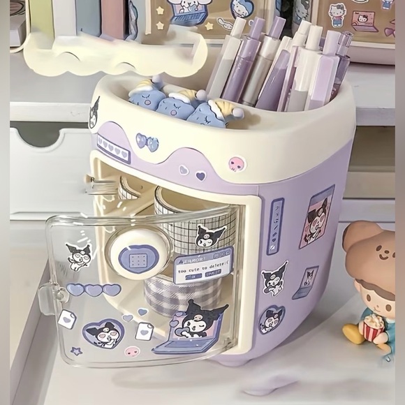 Sanrio Kuromi Ultimate Desk Set 💜 Coquette Purple Room Decor + Stationery Bundle - Picture 10 of 14